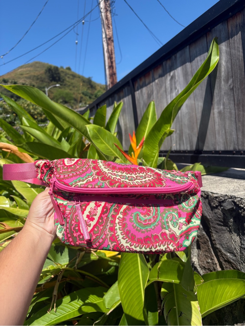 Vera Bradley Pink Paisley Waist Bag